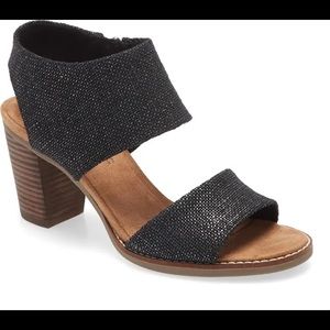 Majorca Block Heel Sandal - Black Canvas